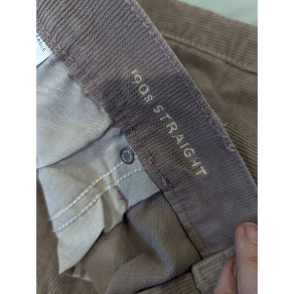 American‎ Eagle 90s Straight Pants Plus Size 18 Mauve Corduroy - Picture 8 of 16